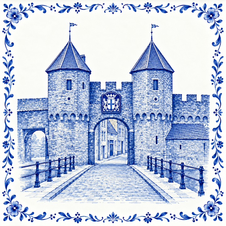 Amersfoort Koppelpoort — Delft Blue Tile